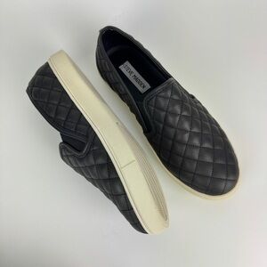 Steve Madden Women Black Slip On Sneakers